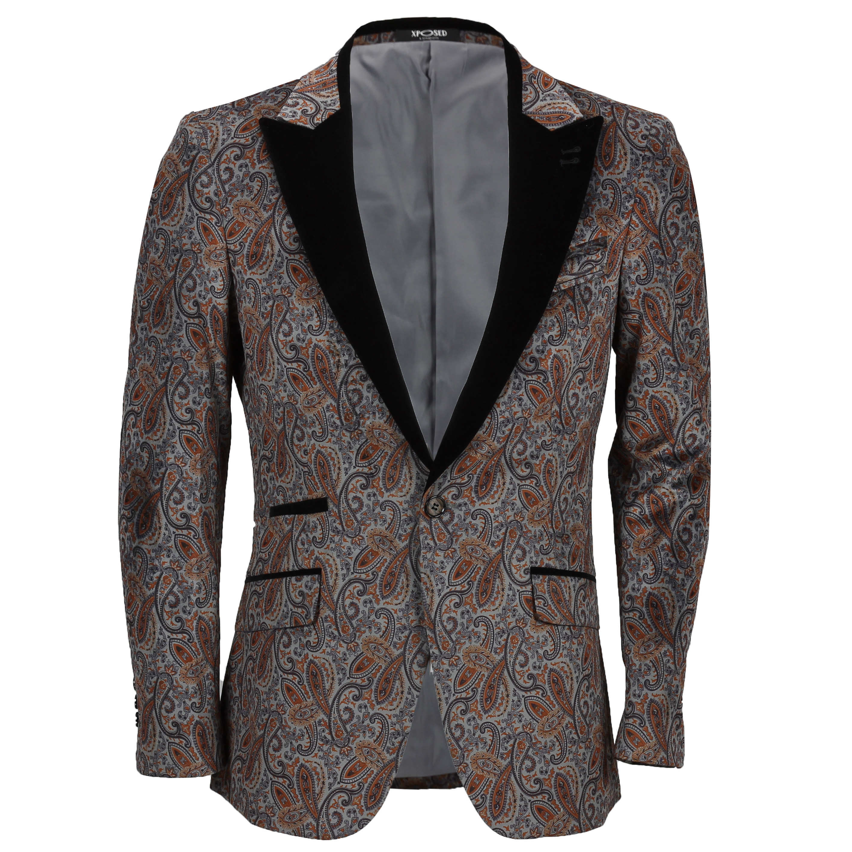 Mens Velvet Tuxedo Jacket Black Peak Lapel Floral Paisley Print Slim Fit Blazer 5900 Picclick